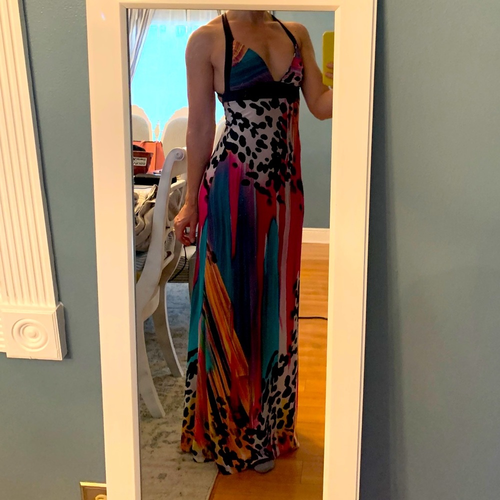 Symphony maxi dress with strappy back.